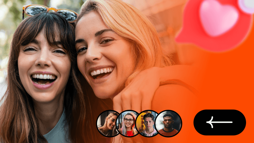 Two women smiling and enjoying their time together